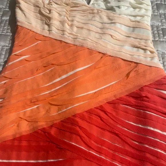 Peach, Orange & Red Halter Dress - Picture 4 of 11